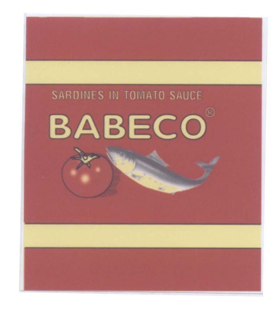 Mẫu nhãn hiệu BABECO SARDINES IN TOMATO SAUCE