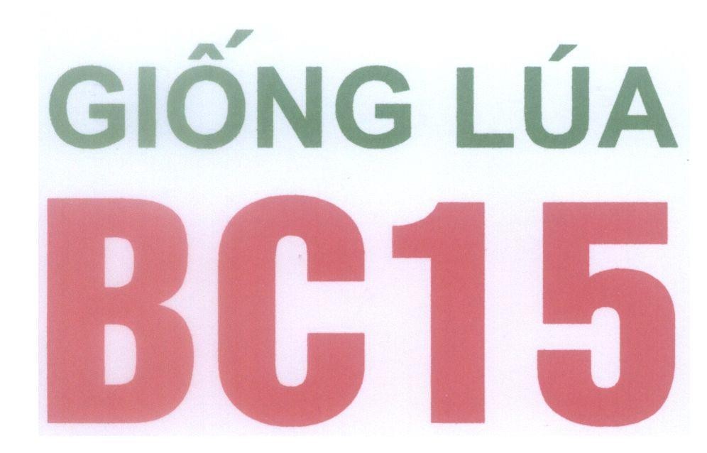 Mẫu nhãn hiệu Giống Lúa BC15