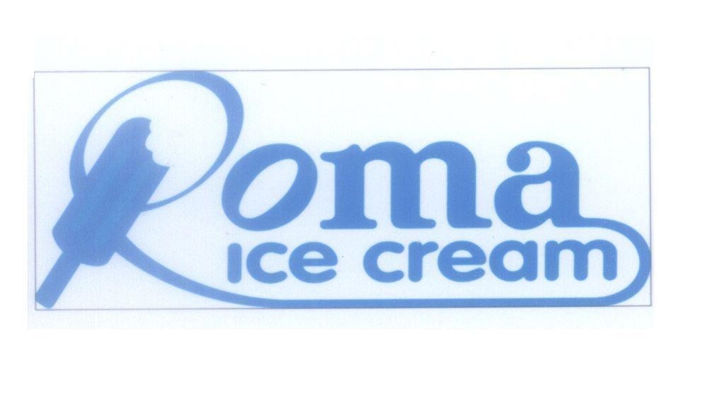 Mẫu nhãn hiệu R Roma ice cream