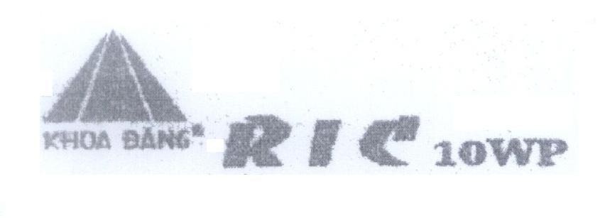 Mẫu nhãn hiệu Khoa Đăng RIC 10WP
