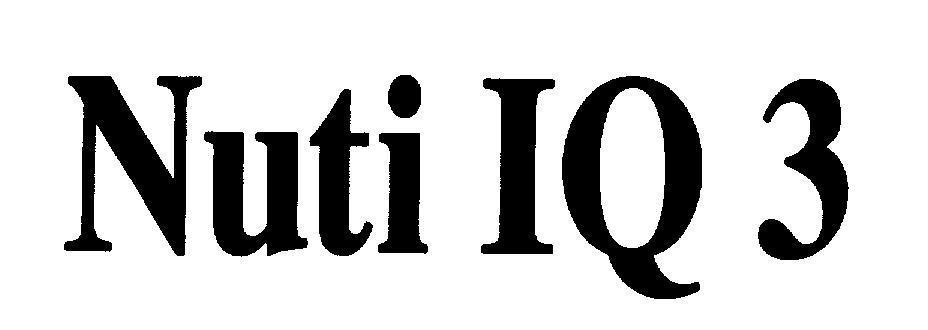 Mẫu nhãn hiệu Nuti IQ 3