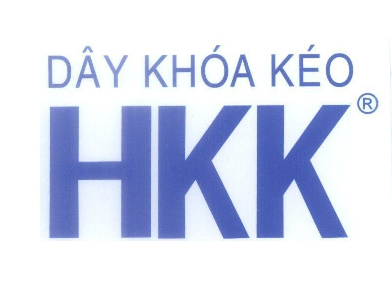 Mẫu nhãn hiệu Dây khoá kéo HKK