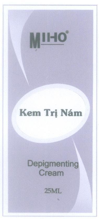Mẫu nhãn hiệu MIHO Kem Trị Nám Depigmenting Cream
