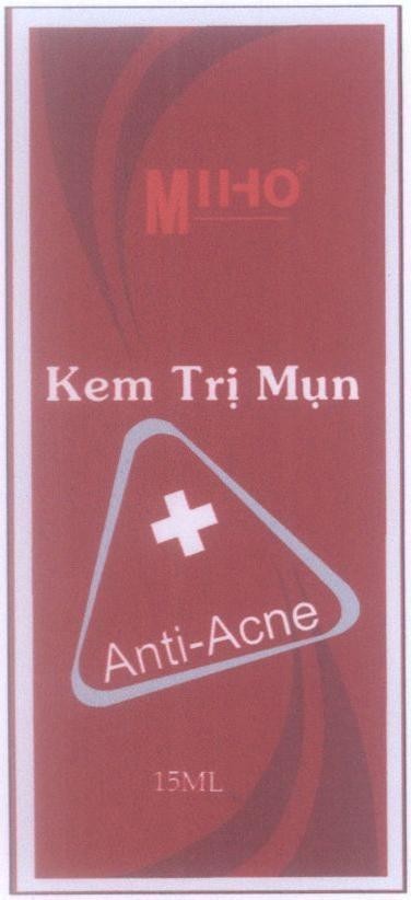 Mẫu nhãn hiệu MIHO Kem Trị Mụn Anti-Acne