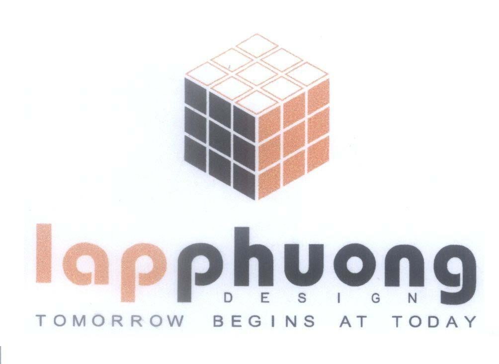 Mẫu nhãn hiệu lap phuong DESIGN TOMORROW BEGINS AT TO DAY