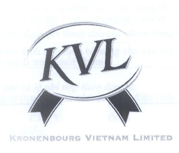 Mẫu nhãn hiệu KVL KRONENBOURG VIETNAM LIMITED
