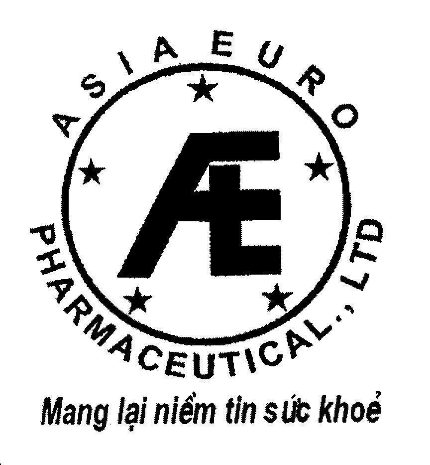 Mẫu nhãn hiệu AE ASIAEURO PHARMACEUTICAL., LTD Mang lại niềm tin sức khoẻ