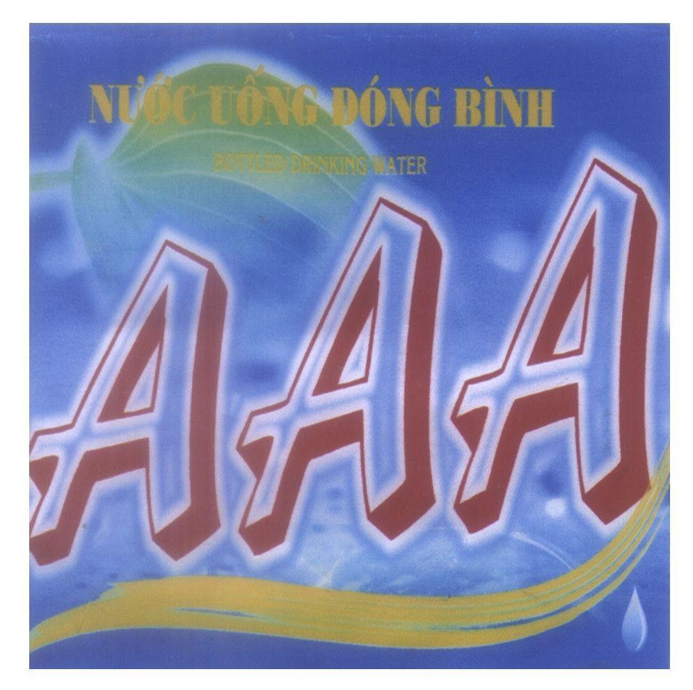 Mẫu nhãn hiệu AAA nước uống đóng bình BOTTLED DRINKING WATER