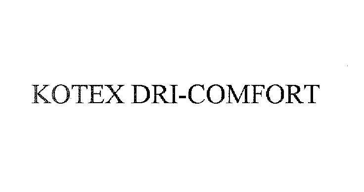 Mẫu nhãn hiệu KOTEX DRI-COMFORT