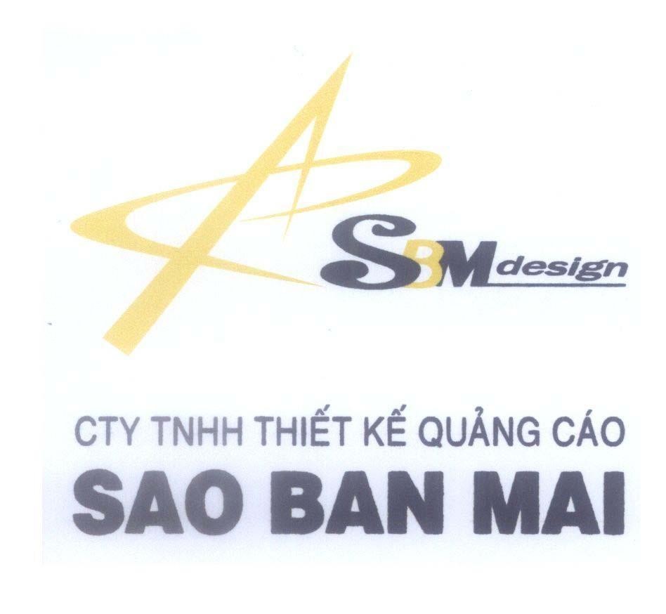 Mẫu nhãn hiệu SBM design CTY TNHH Thiết Kế Quảng Cáo SAO BAN MAI
