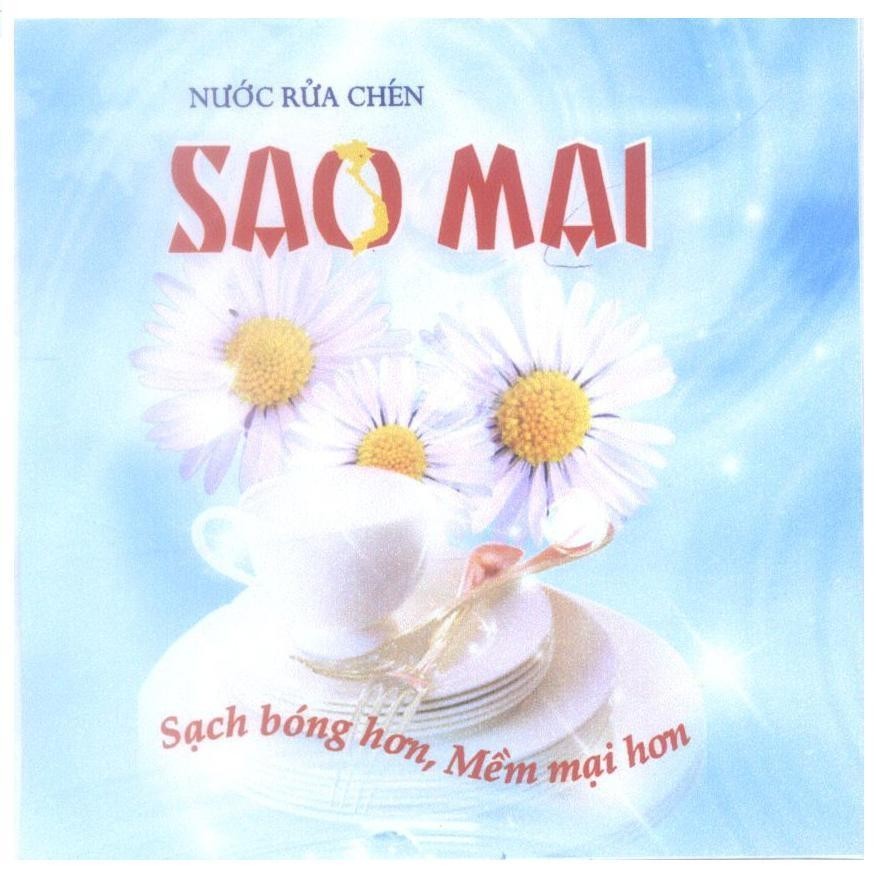 Mẫu nhãn hiệu SAO MAI Nước Rửa Chén Sạch bóng hơn, Mềm mại hơn