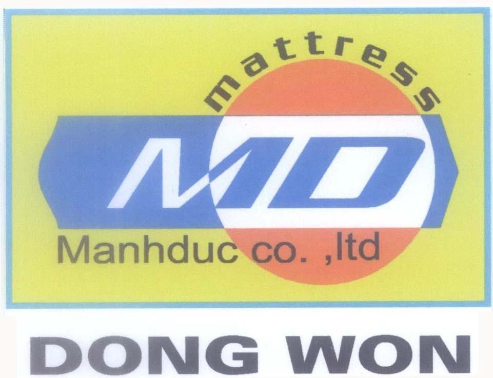 Mẫu nhãn hiệu MD mattress Manhduc co., ltd DONG WON