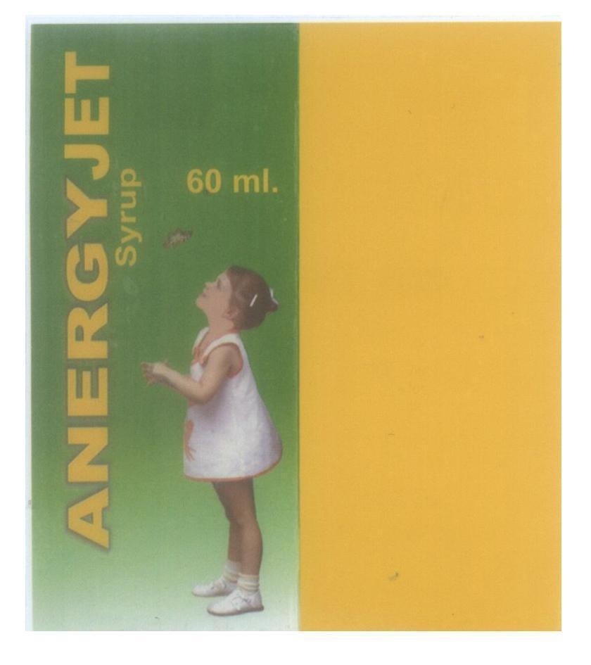 Mẫu nhãn hiệu ANERGYJET Syrup 60ml