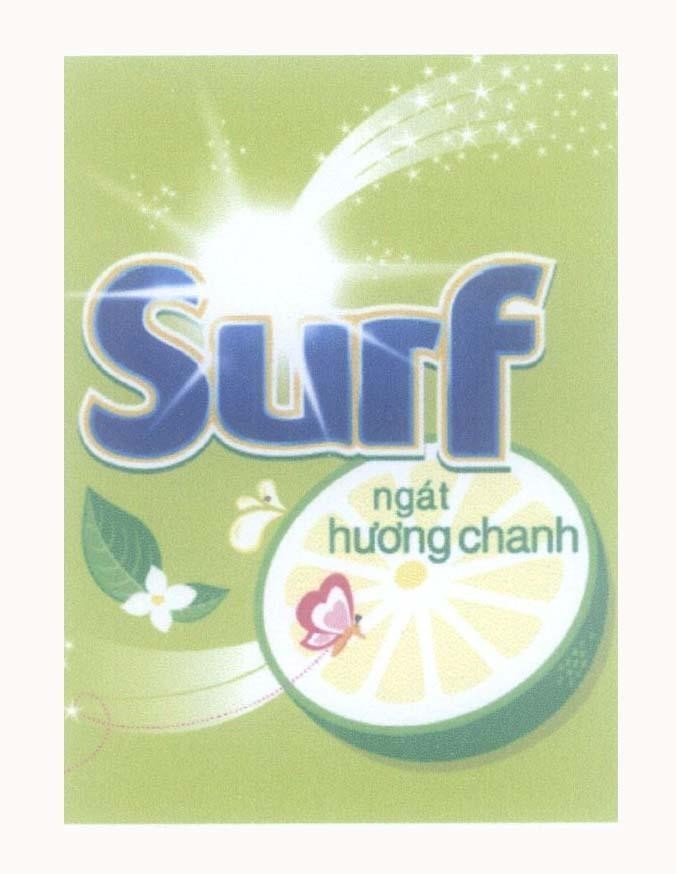 Mẫu nhãn hiệu Surf ngát hương chanh