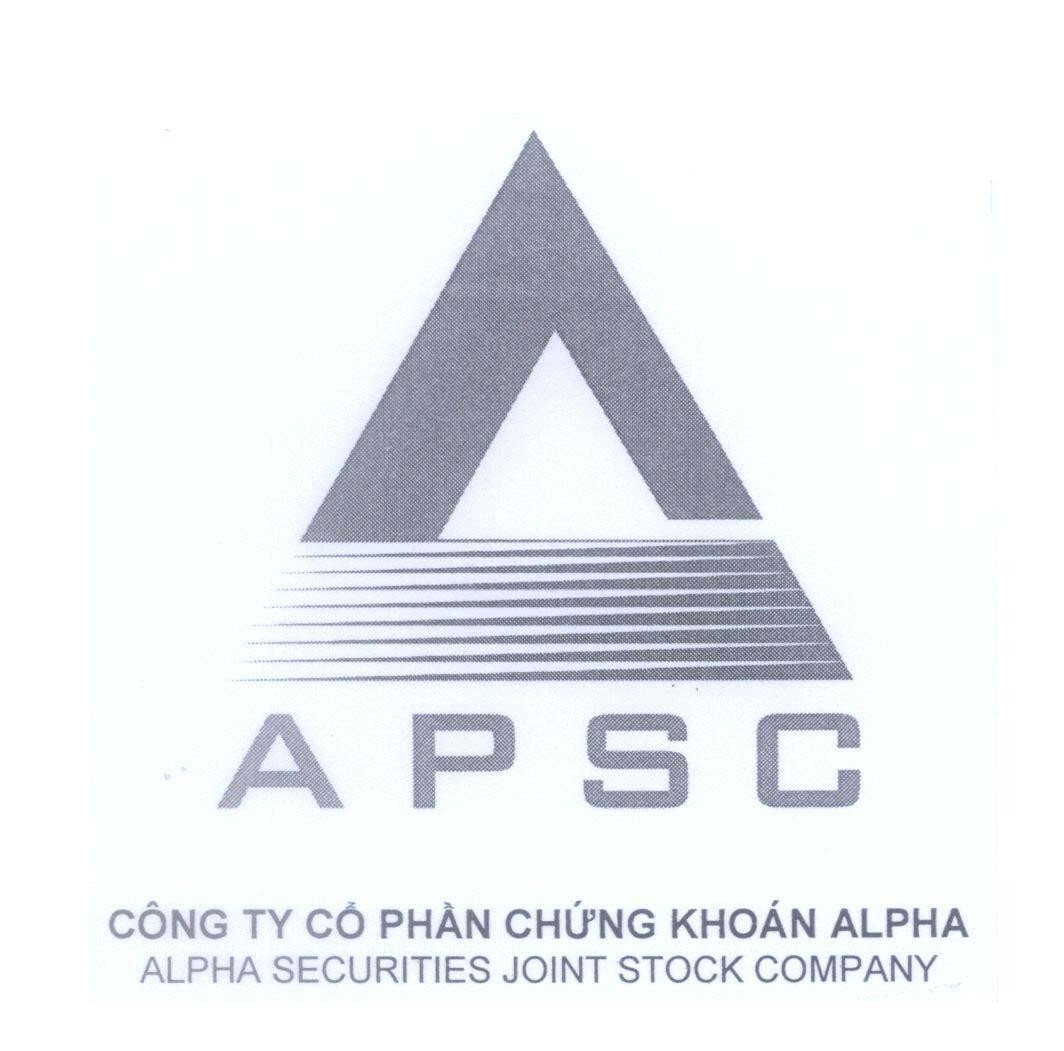 Mẫu nhãn hiệu APSC Công Ty Cổ Phần Chứng Khoán ALPHA ALPHA SECURITIES JOINT STOCK COMPANY
