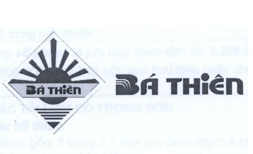 Mẫu nhãn hiệu Bá THiên