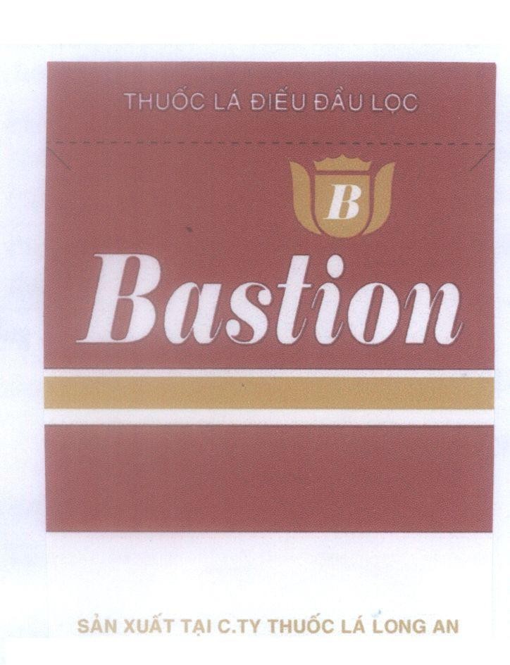 Mẫu nhãn hiệu Thuốc lá điếu đầu lọc Bastion B sản xuất tại c.ty thuốc lá Long An