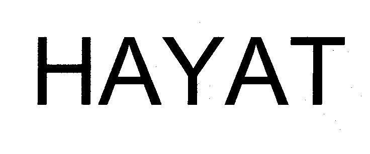 Mẫu nhãn hiệu HAYAT