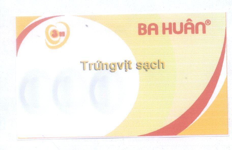 Mẫu nhãn hiệu 3H BA HUÂN Trứng vịt sạch