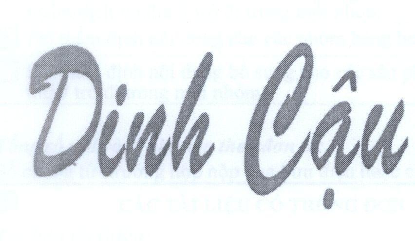 Mẫu nhãn hiệu Dinh Cậu