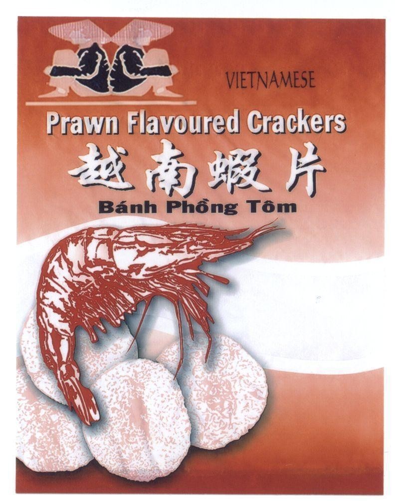 Mẫu nhãn hiệu Prawn Flavoured Crackers Bánh Phồng Tôm VIETNAMESE [bánh phồng tôm Việt Nam]