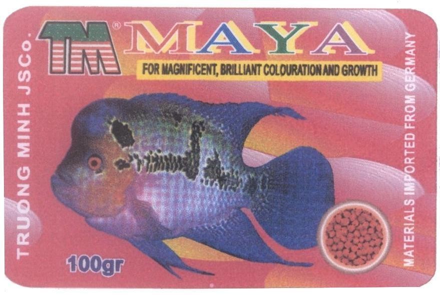 Mẫu nhãn hiệu TM MAYA TRUONG MINH JSCo. FOR MAGNIFICENT, BRILLIANT COLOURATION AND GROWTH
