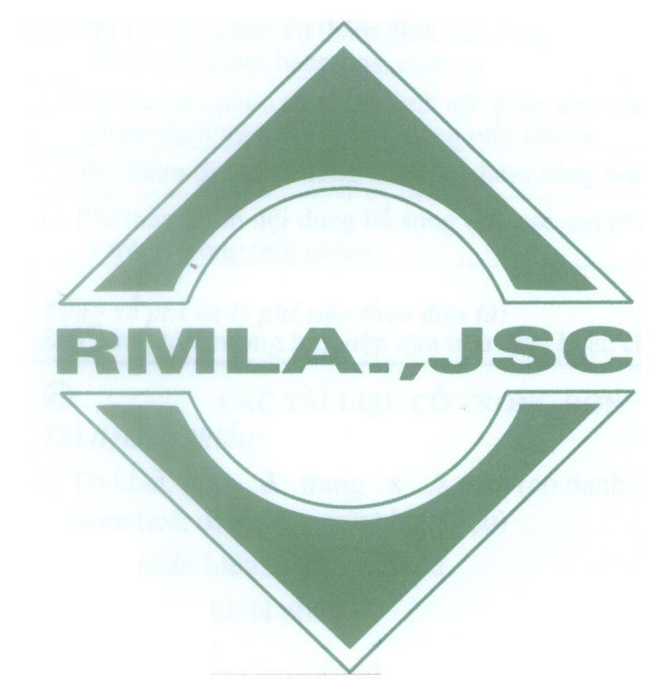 Mẫu nhãn hiệu RMLA.,JSC