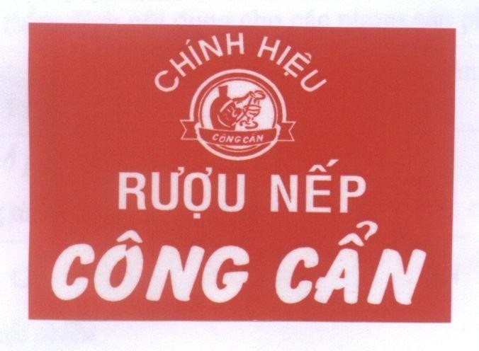 Mẫu nhãn hiệu Chính hiệu rượu nếp Công Cẩn