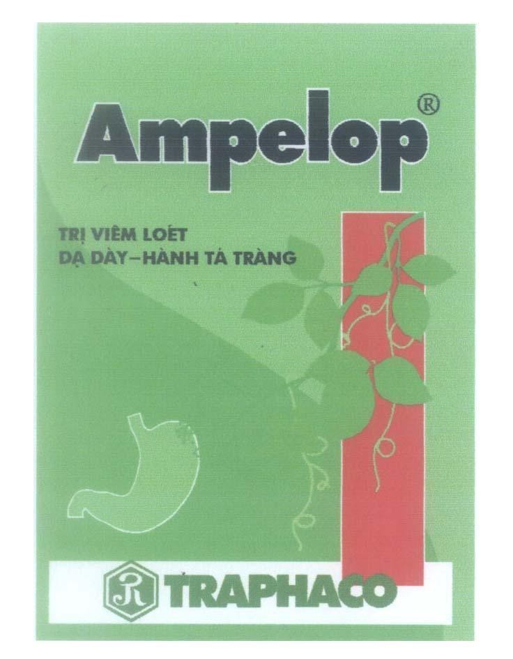 Mẫu nhãn hiệu Ampelop Trị Viêm Loét Dạ Dày- Hành Tá Tràng R TRAPHACO