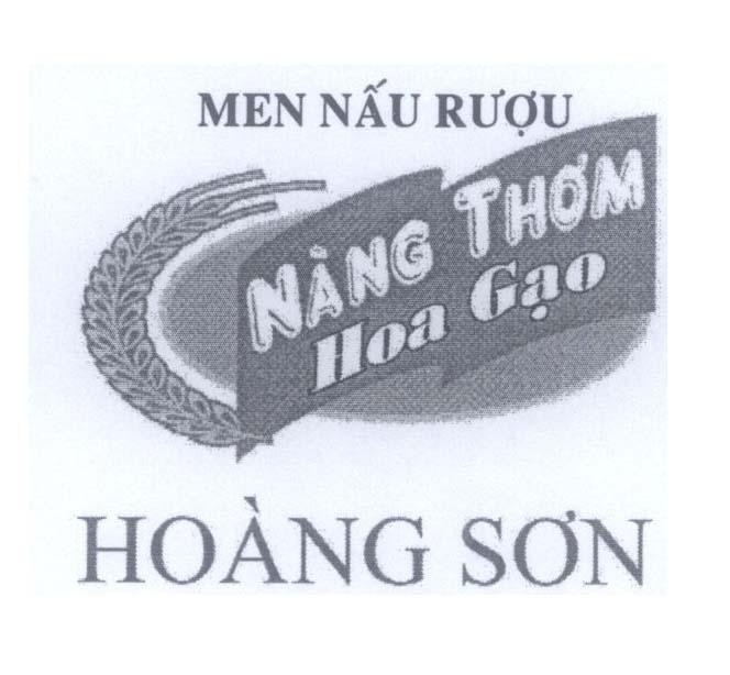Mẫu nhãn hiệu Men Nấu Rượu Nàng Thơm Hoa Gạo Hoàng Sơn
