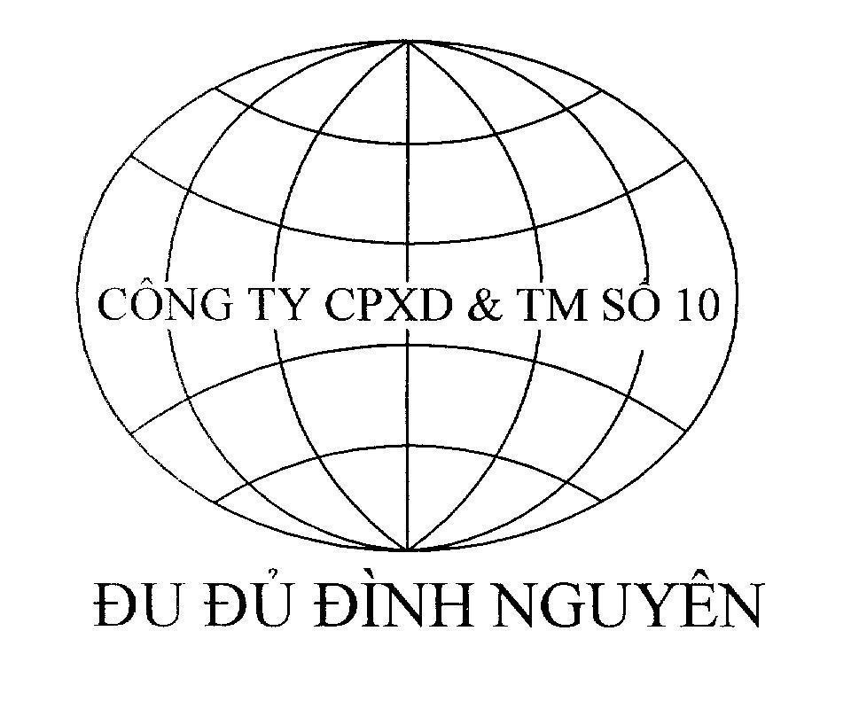 Mẫu nhãn hiệu Công ty CPXD & TM số 10 đu đủ Đình Nguyên