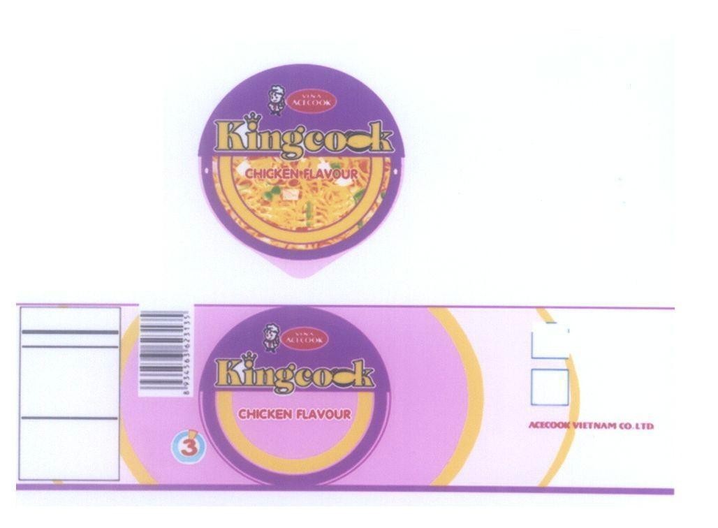Mẫu nhãn hiệu VINA ACECOOK KINGCOOK CHICKEN FLAVOUR VIETNAM CO., LTD