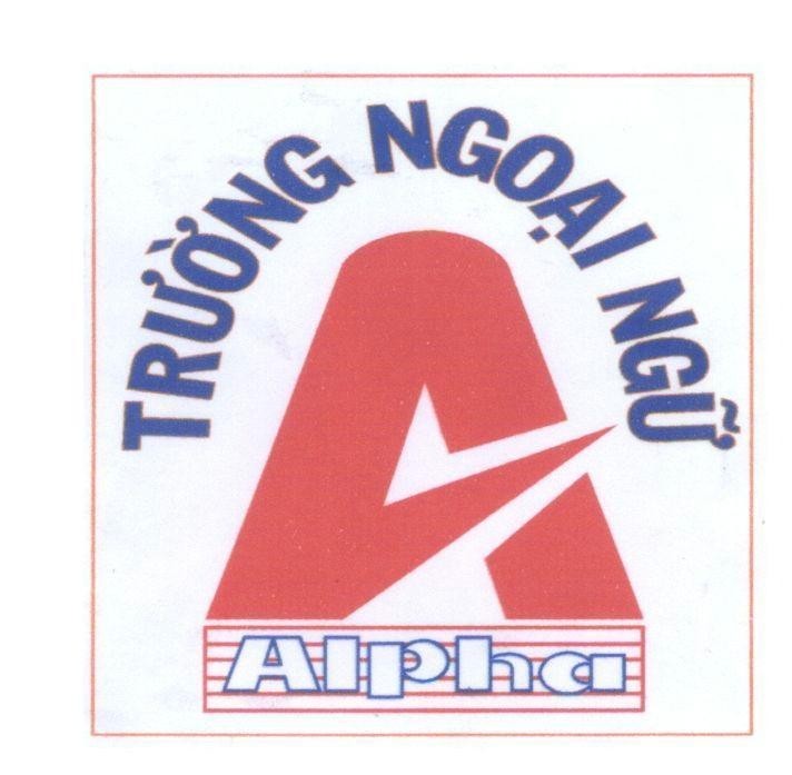 Mẫu nhãn hiệu A Trường Ngoại Ngữ Alpha