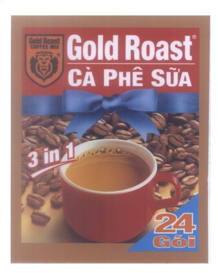 Mẫu nhãn hiệu Gold Roast COFFEE MIX Cà Phê Sữa 24 gói