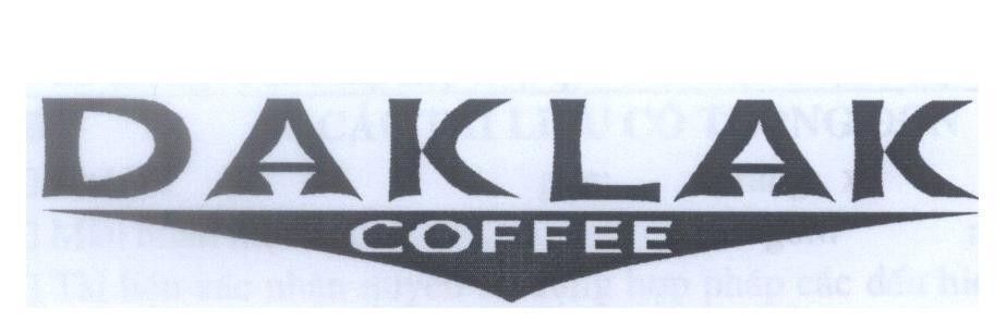 Mẫu nhãn hiệu DAK LAK COFFEE