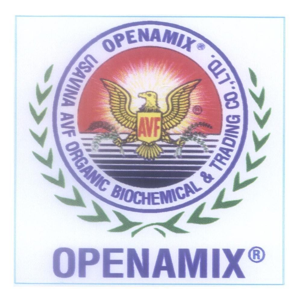Mẫu nhãn hiệu OPENAMIX USAVINA AVF ORGANIC BIOCHEMICAL & TRADING CO., LTD