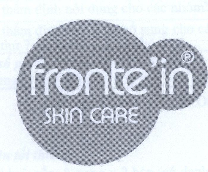 Mẫu nhãn hiệu fronte'in SKIN CARE