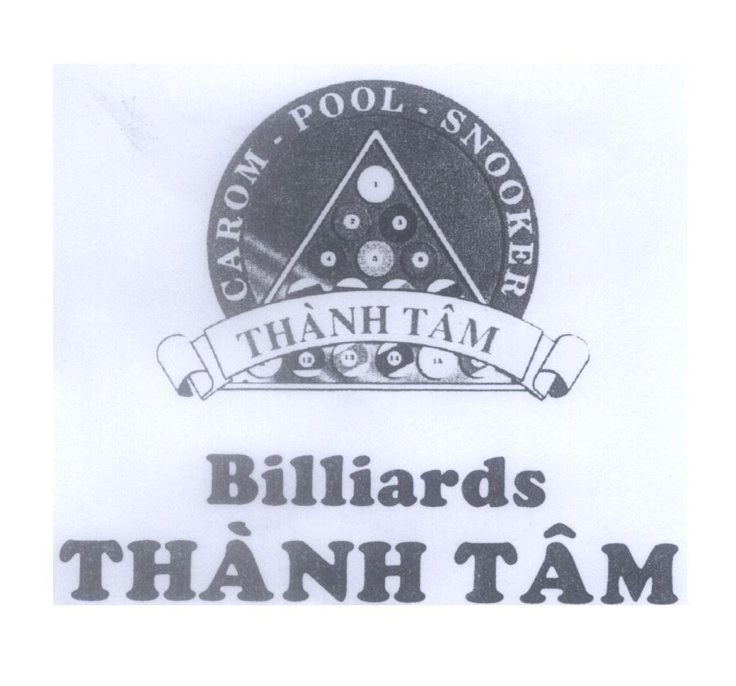 Mẫu nhãn hiệu Thành Tâm Billiards CAROM - POOL - SNOOKER