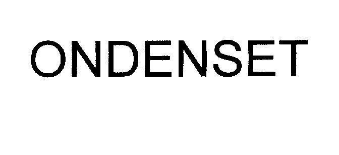 Mẫu nhãn hiệu ONDENSET