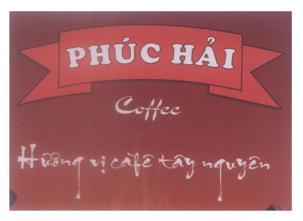 Mẫu nhãn hiệu Phúc Hải Coffee Hương vị càfê tây nguyên