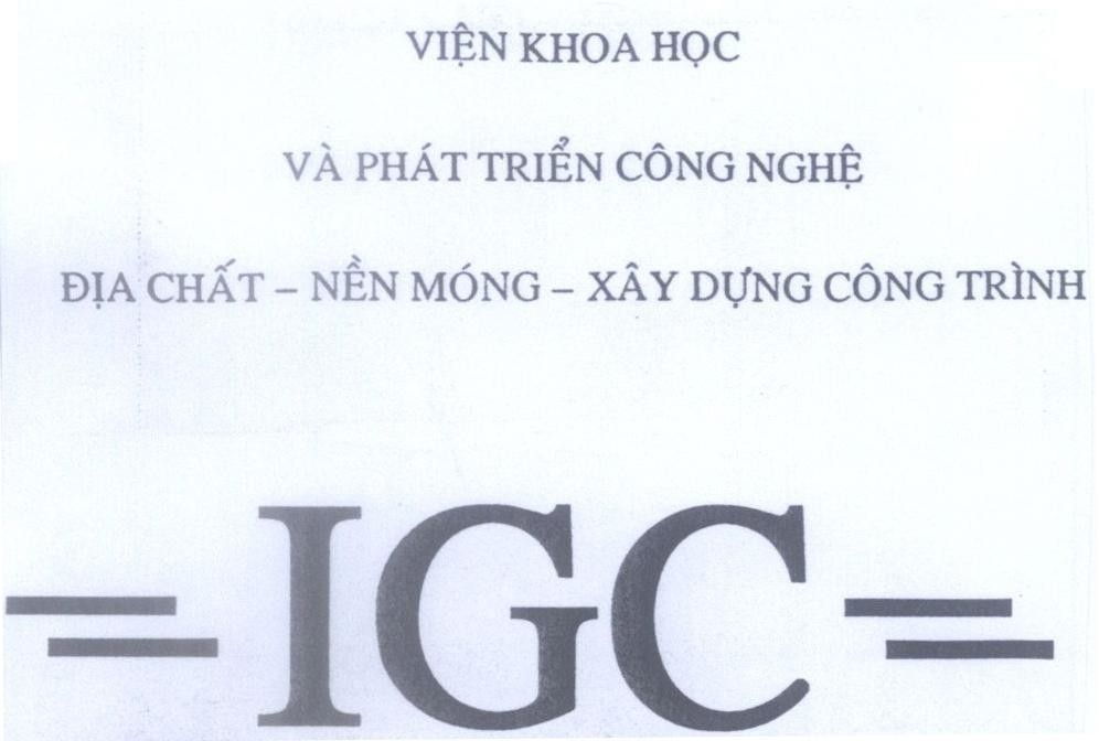 Mẫu nhãn hiệu Viện Khoa Học và Phát Triển Công Nghệ Địa Chất - Nền Móng - Xây Dựng Công Trình IGC