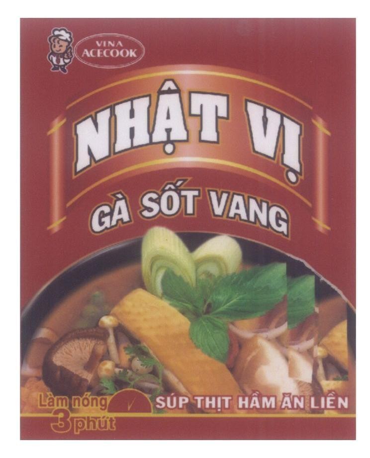 Mẫu nhãn hiệu Nhật Vị Gà Sốt Vang Súp Thịt Hầm Ăn Liền VINA ACECOOK Làm nóng 3 phút