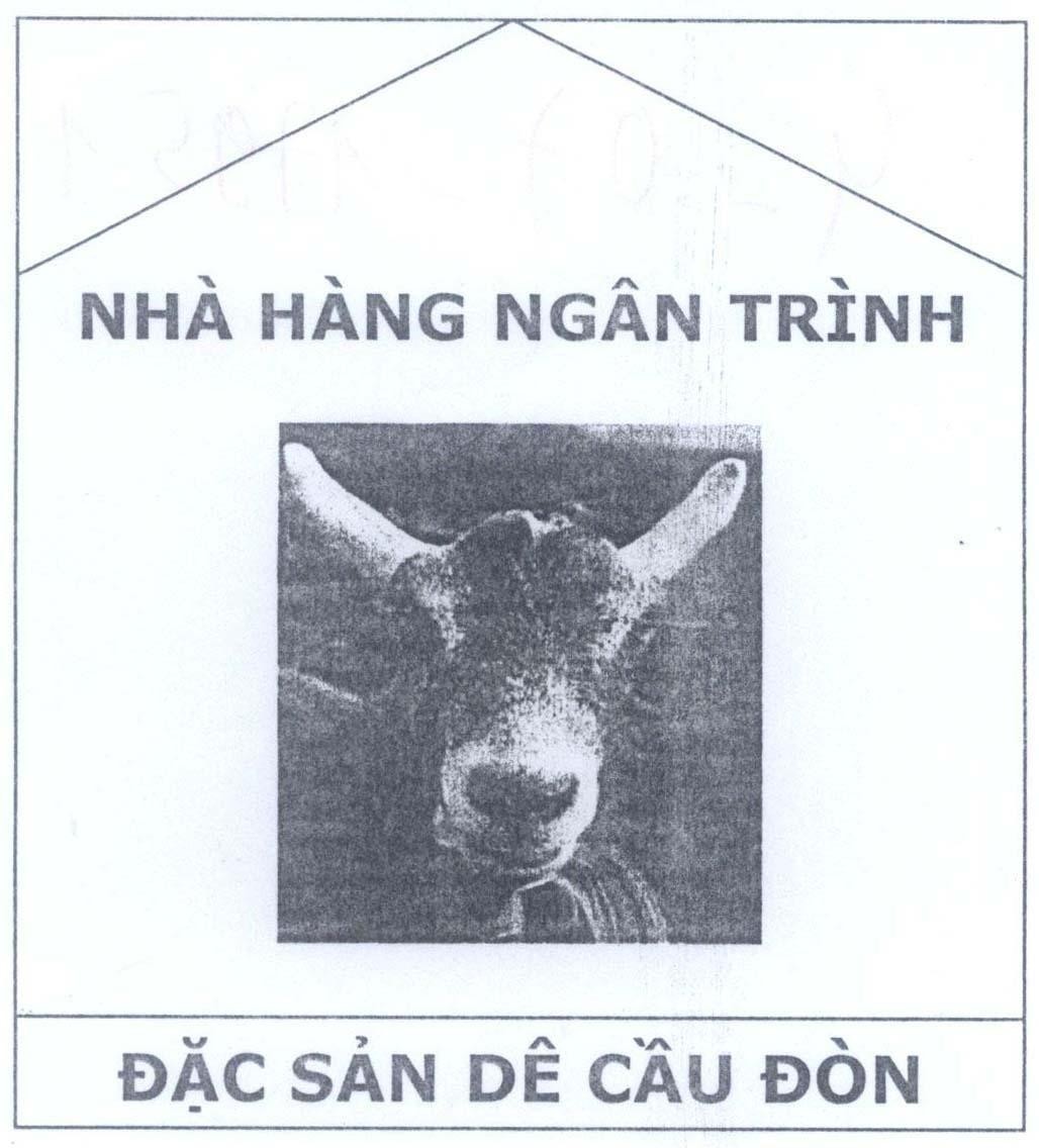 Mẫu nhãn hiệu Nhà Hàng Ngân Trình Đặc Sản Dê Cầu Đòn