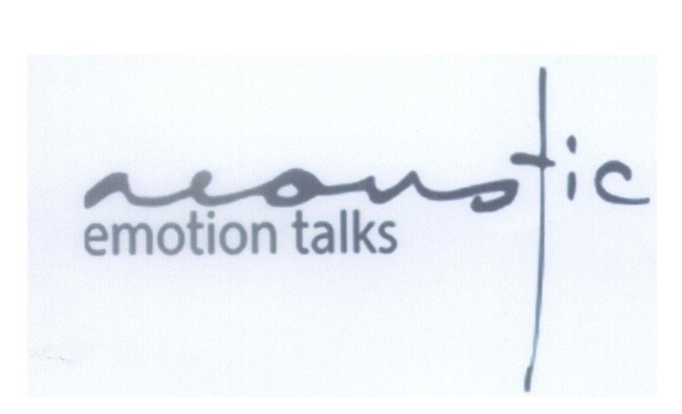 Mẫu nhãn hiệu ACOUSTIC emotion talks