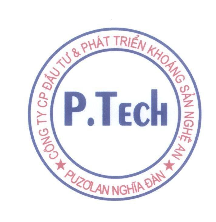 Mẫu nhãn hiệu P.Tech PUZOLAN Nghĩa Đàn Công Ty CP Đầu Tư & Phát Triển Khoáng Sản Nghệ An