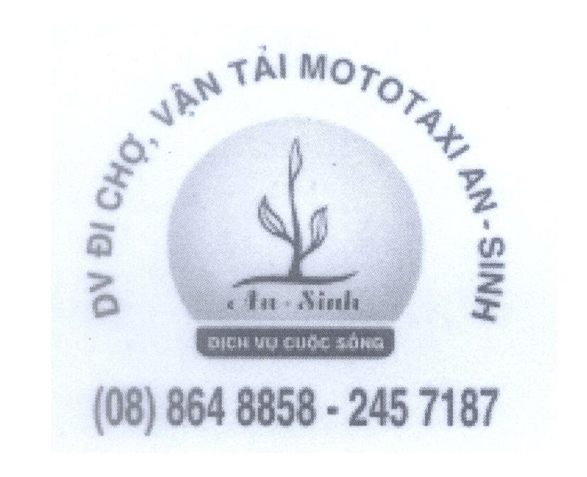 Mẫu nhãn hiệu An Sinh Dịch Vụ Cuộc Sống DV Đi Chợ, Vận Tải MOTOTAXI An - Sinh (08) 864 8858 - 245 7187