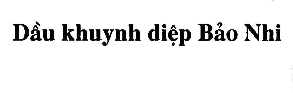 Mẫu nhãn hiệu Dầu khuynh diệp Bảo Nhi