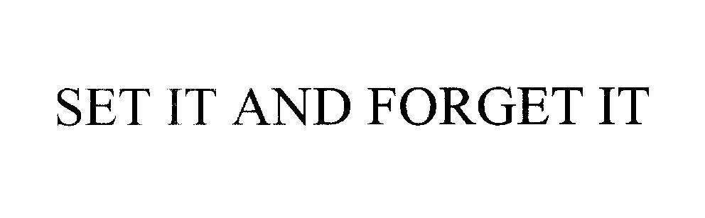 Mẫu nhãn hiệu SET IT AND FORGET IT