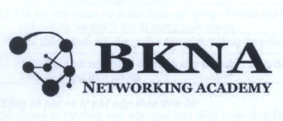 Mẫu nhãn hiệu BKNA NETWORKING ACADEMY