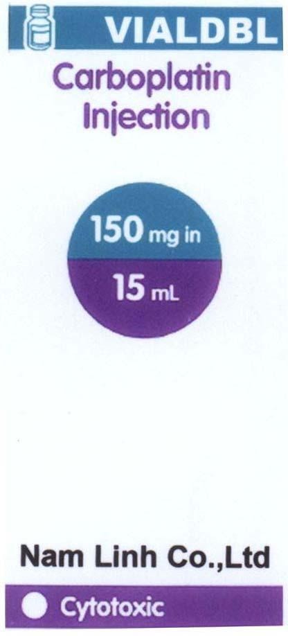 Mẫu nhãn hiệu VIALDBL Carboplatin injection NamLinh Co., Ltd Cytotoxic